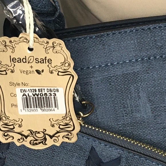 ALYSSA 2 Piece Vegan Tote/Laptop Bag & Card Holder - Picture 4 of 8